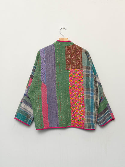 The Ladhiya Quilted Patchwork Kantha Jacket