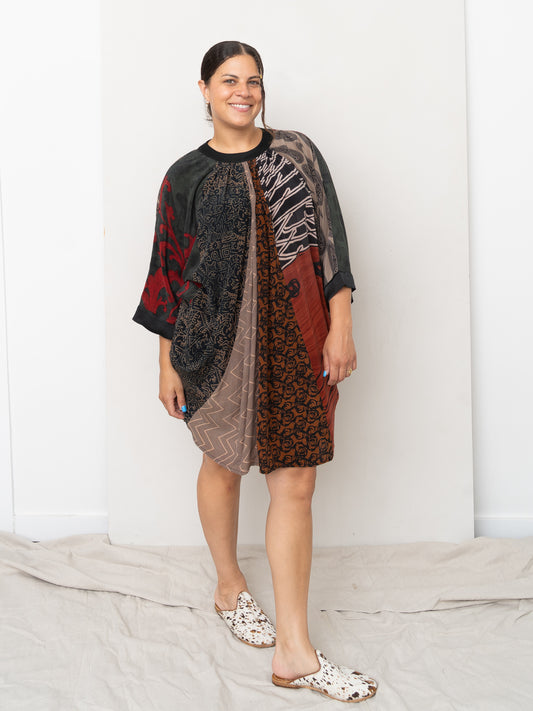 The Simmy Short Dress  - One Size - Upcycled Silk