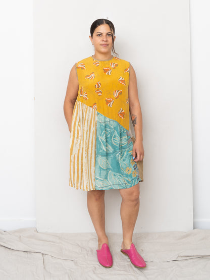 The Anan Short Dress  - Medium / Large - Upcycled Silk