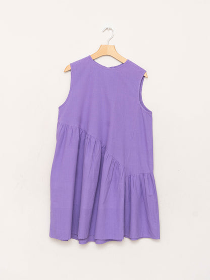 The Anan Short Gathered Dress Short ~ Lilac