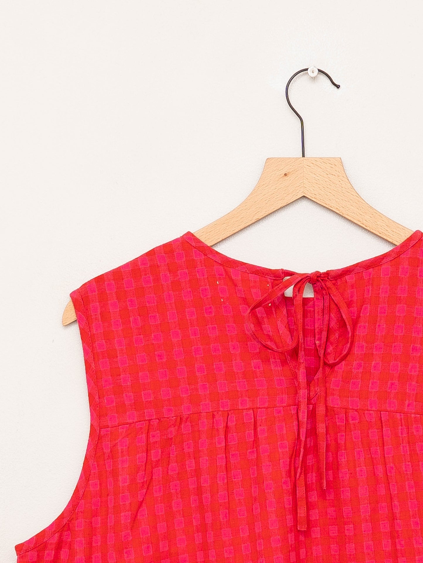 The Anan Short Gathered Dress Short ~ Petunia Check