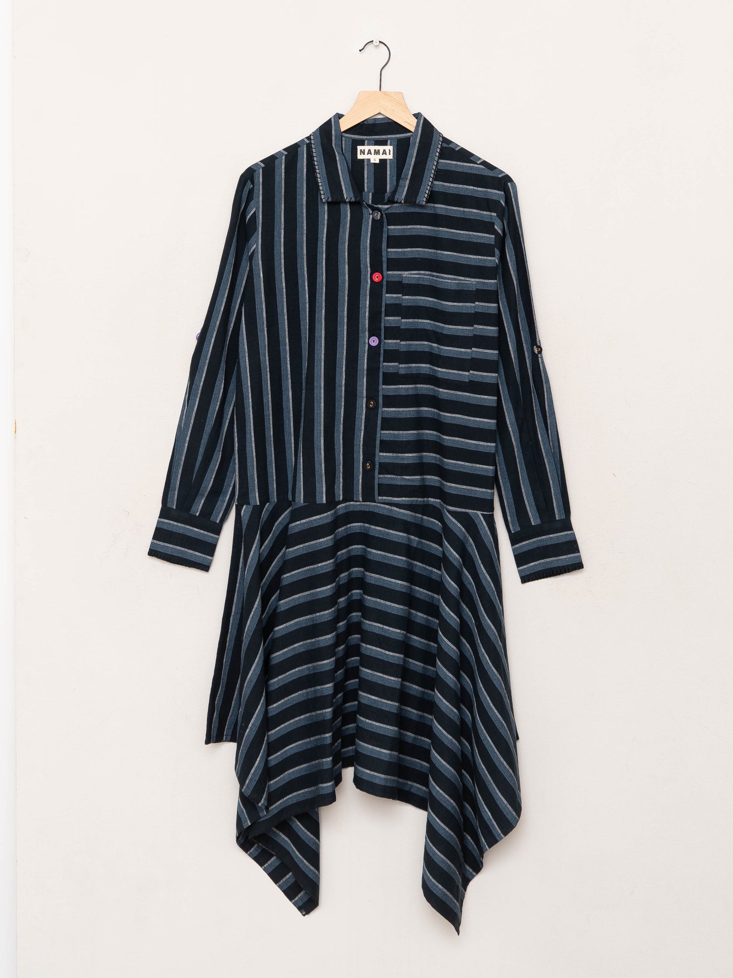 The Kabir Shirt Dress ~ Tarmac Stripe