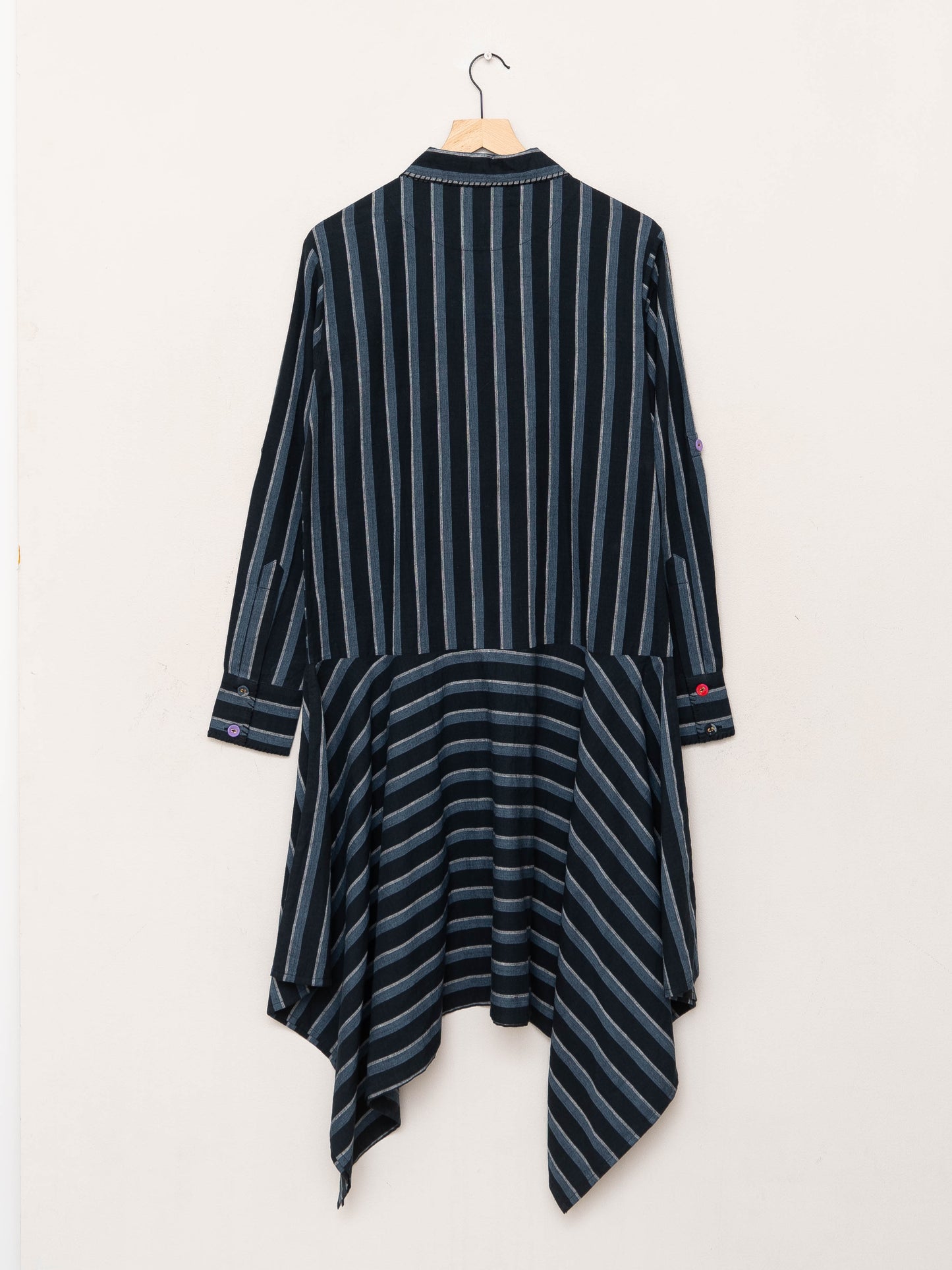 The Kabir Shirt Dress ~ Tarmac Stripe