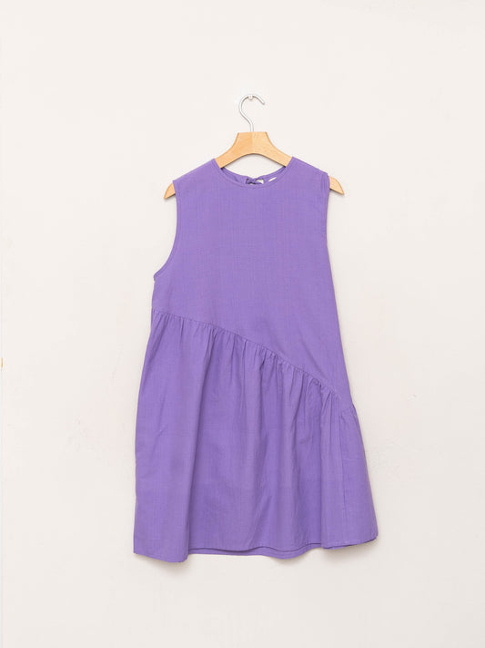The Anan Short Gathered Dress Short Wholesale ~ Lilac