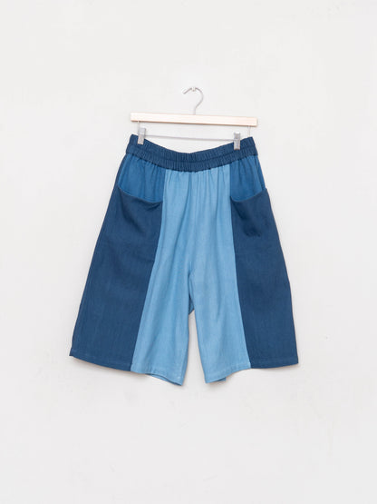 The Nayan Short ~ Indigo Multi
