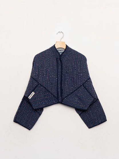 The Kaira Cropped Patchwork Ralli Quilt Jacket