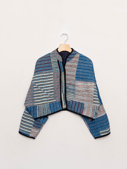 The Kaira Cropped Patchwork Ralli Quilt Jacket