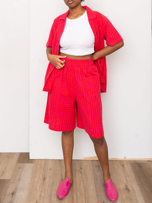 The Nayan Short ~ Petunia Check