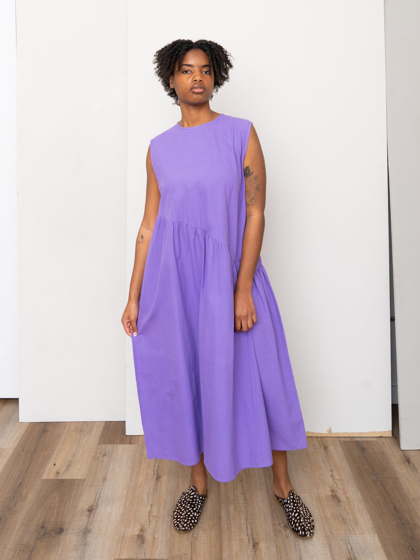 The Anan Gathered Dress ~ Lilac