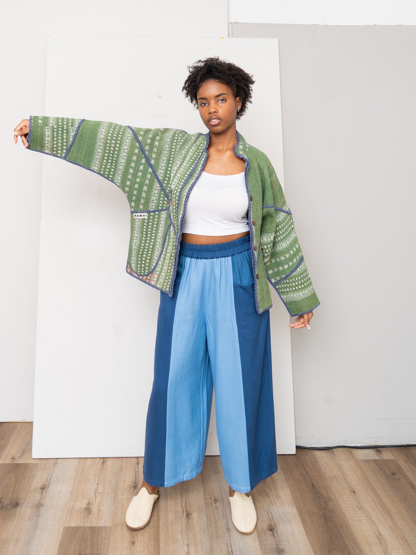 The Ladhiya Quilted Patchwork Kantha Jacket