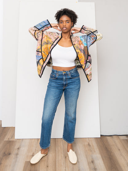 The Ladhiya Petite Quilted Suzani Kantha Jacket