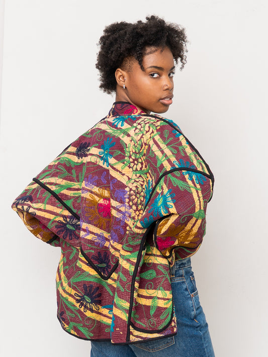 The Ladhiya Suzani Quilted Kantha Jacket