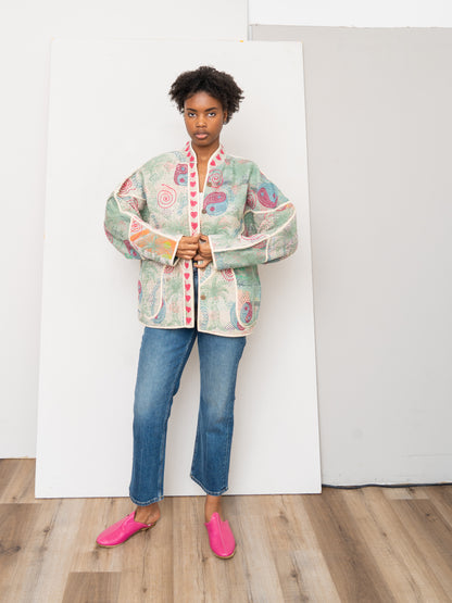 The Ladhiya Suzani Quilted Kantha Jacket