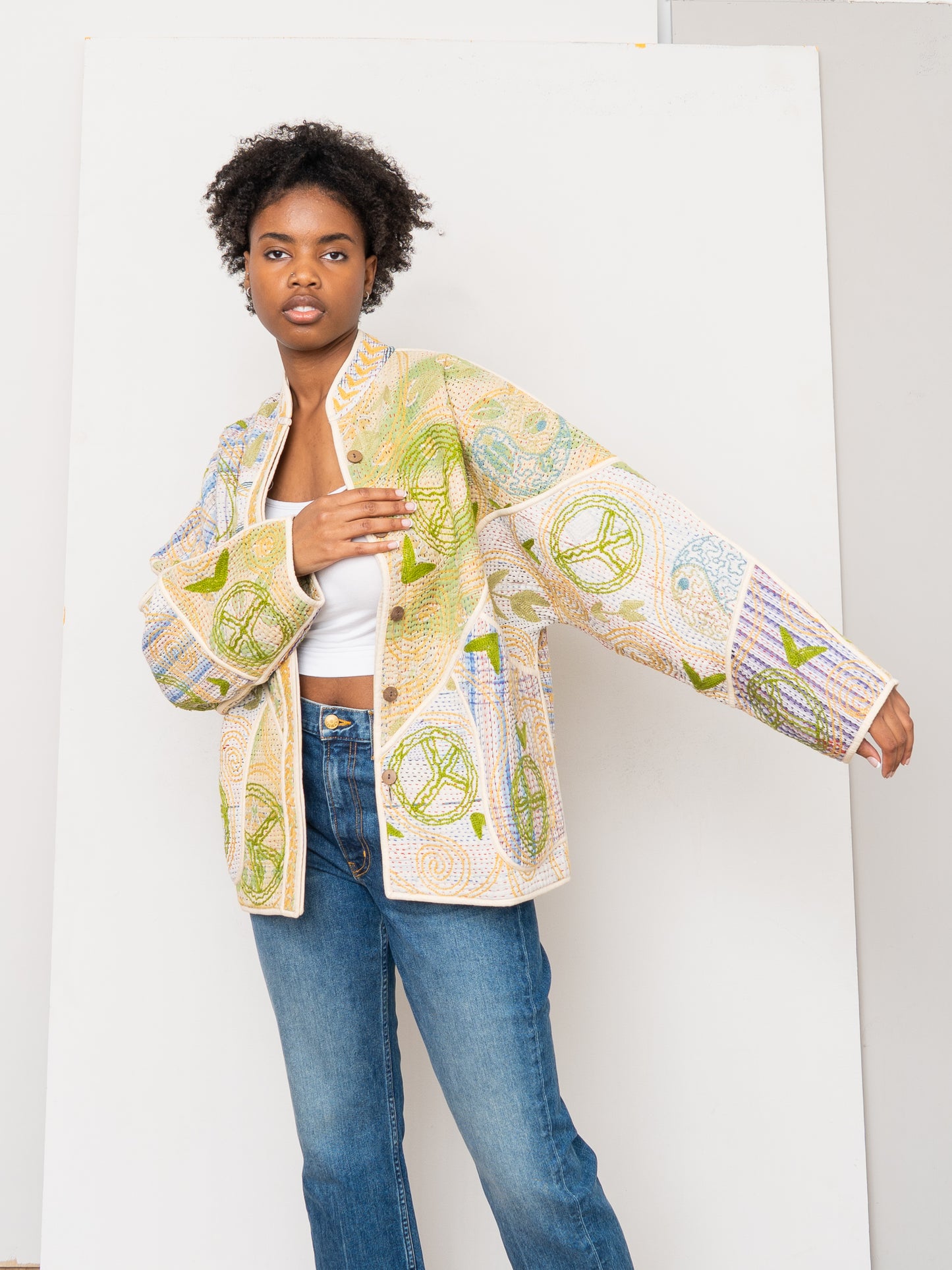 The Ladhiya Suzani Quilted Kantha Jacket