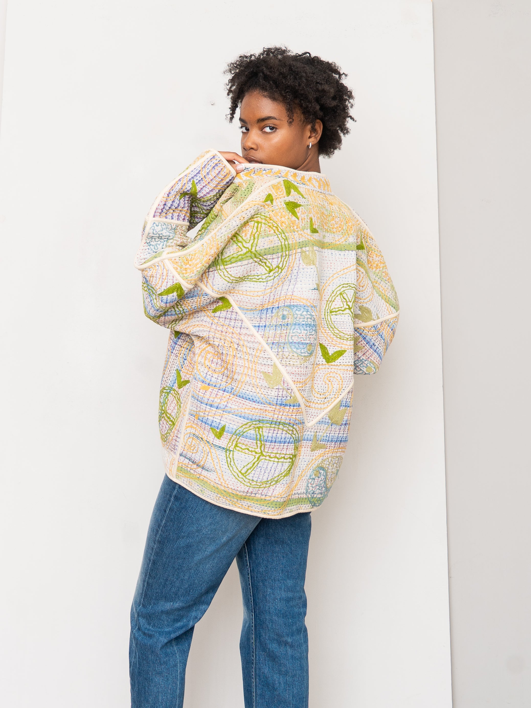 The Ladhiya Suzani Quilted Kantha Jacket
