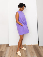 The Anan Short Gathered Dress Short ~ Lilac