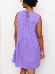 The Anan Short Gathered Dress Short ~ Lilac