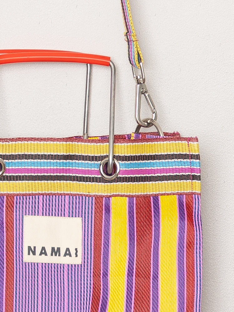 The Goa Market Recycled Nylon Tote Bag - Candy Stripe