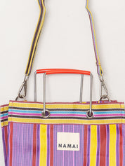 The Goa Market Recycled Nylon Tote Bag - Candy Stripe
