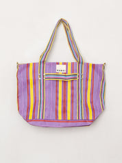 The Goa Recycled Nylon Travel Tote - Candy Stripe