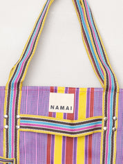 The Goa Recycled Nylon Travel Tote - Candy Stripe