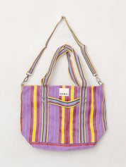 The Goa Recycled Nylon Travel Tote - Candy Stripe