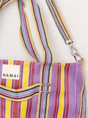 The Goa Recycled Nylon Travel Tote - Candy Stripe
