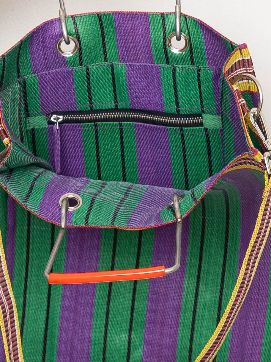 The Goa Market Recycled Nylon Tote Bag- Grape Verde