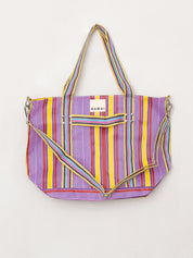The Goa Recycled Nylon Travel Tote - Candy Stripe