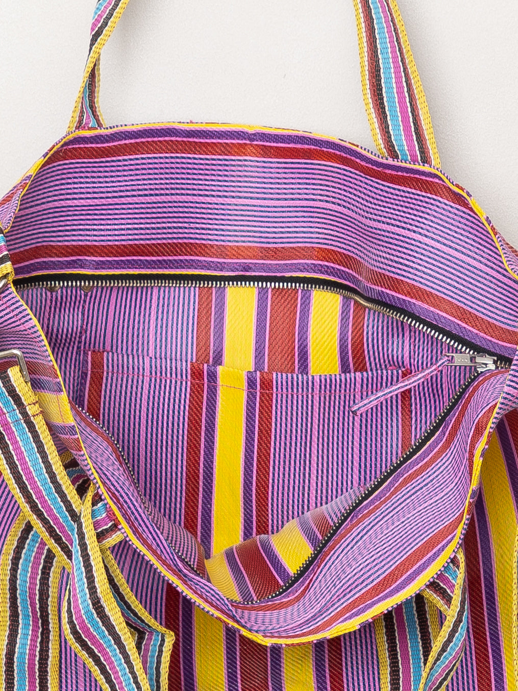 The Goa Recycled Nylon Travel Tote - Candy Stripe