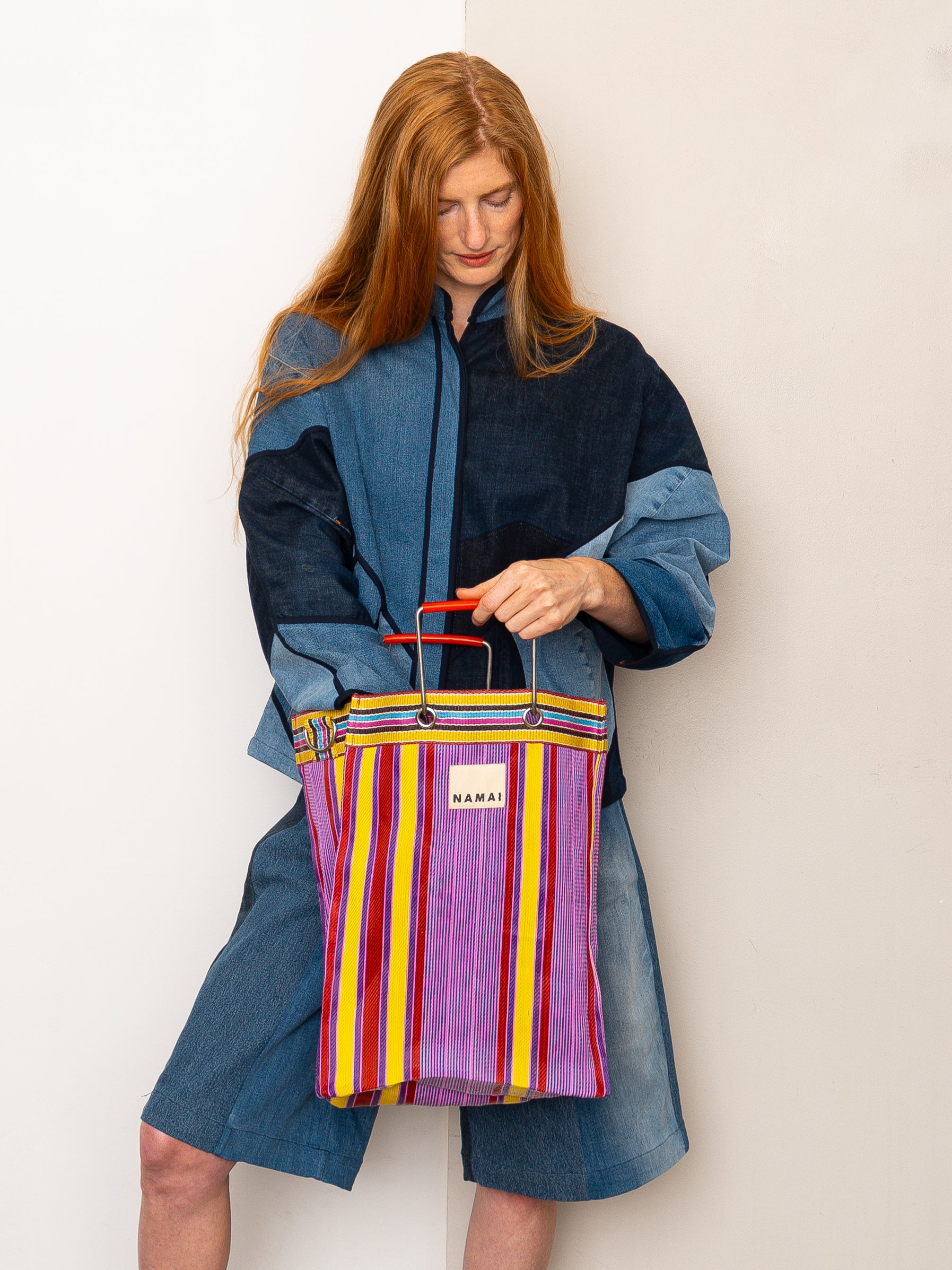 The Goa Market Recycled Nylon Tote Bag - Candy Stripe