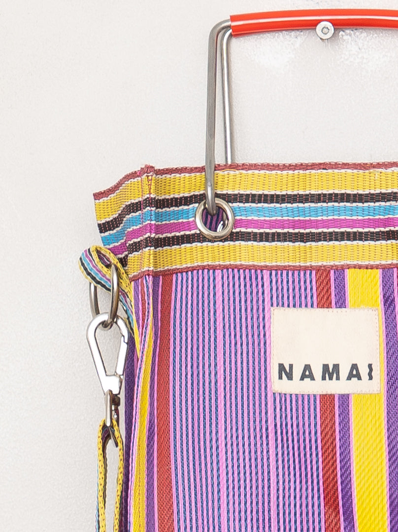 The Goa Mini Market Recycled Nylon Tote Bag - Candy Stripe