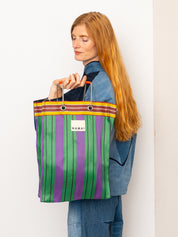 The Goa Market Recycled Nylon Tote Bag- Grape Verde