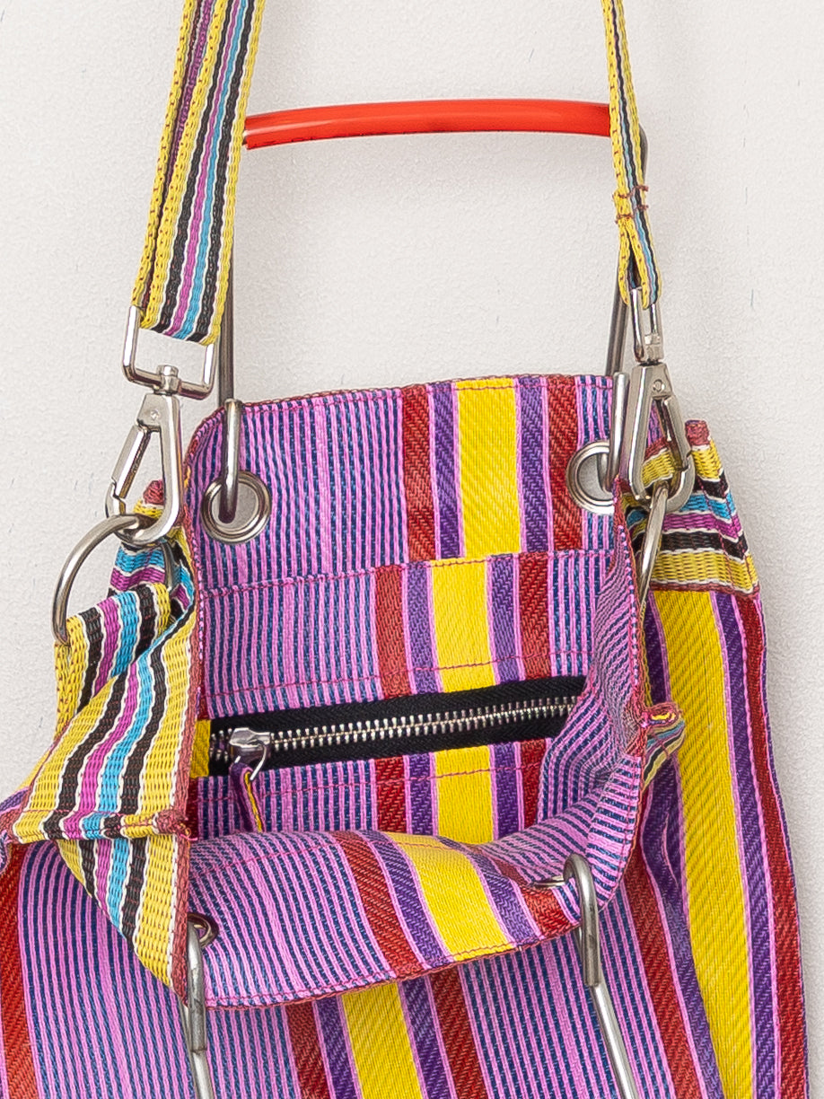 The Goa Mini Market Recycled Nylon Tote Bag - Candy Stripe