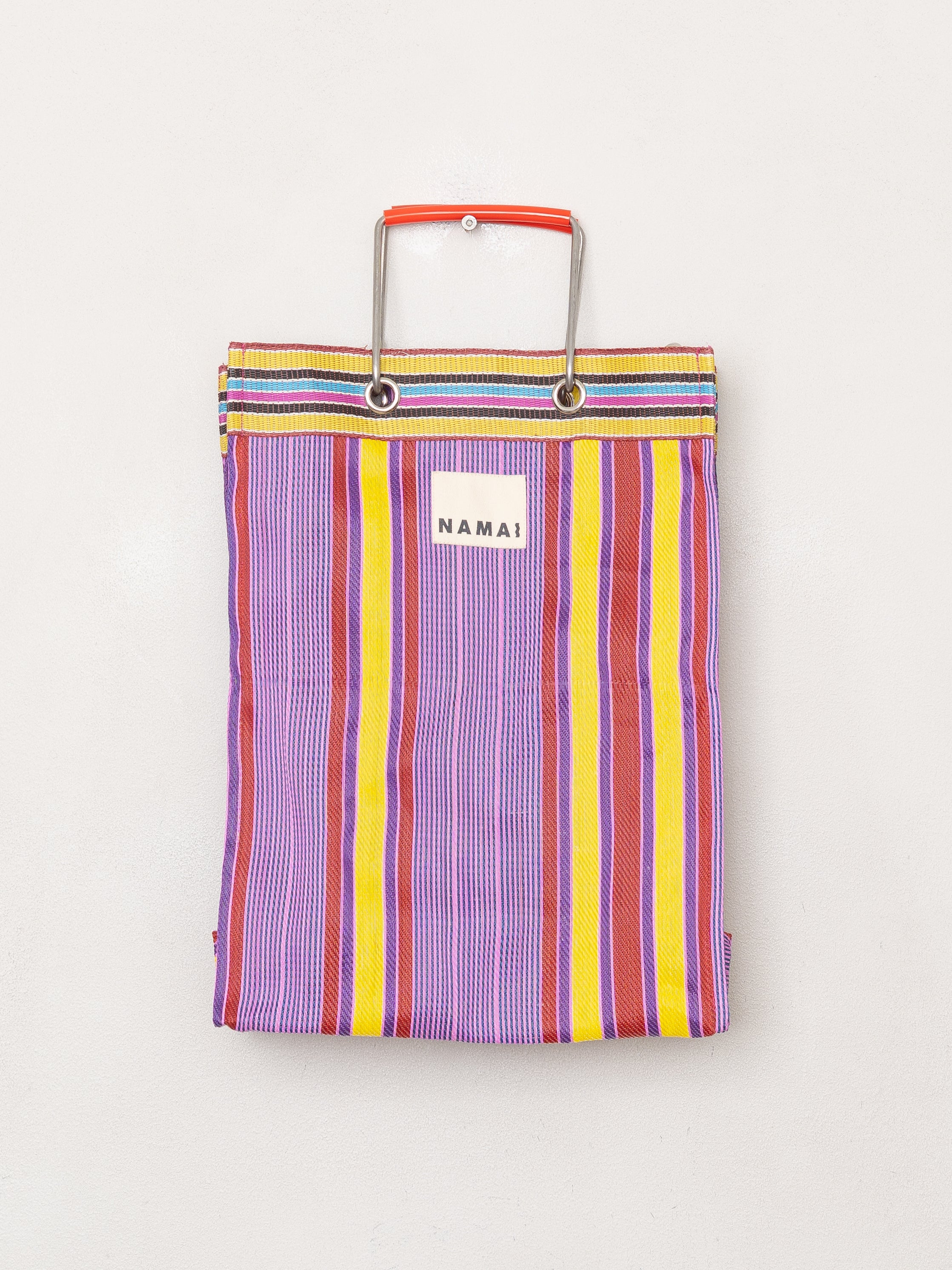 The Goa Market Recycled Nylon Tote Bag - Candy Stripe