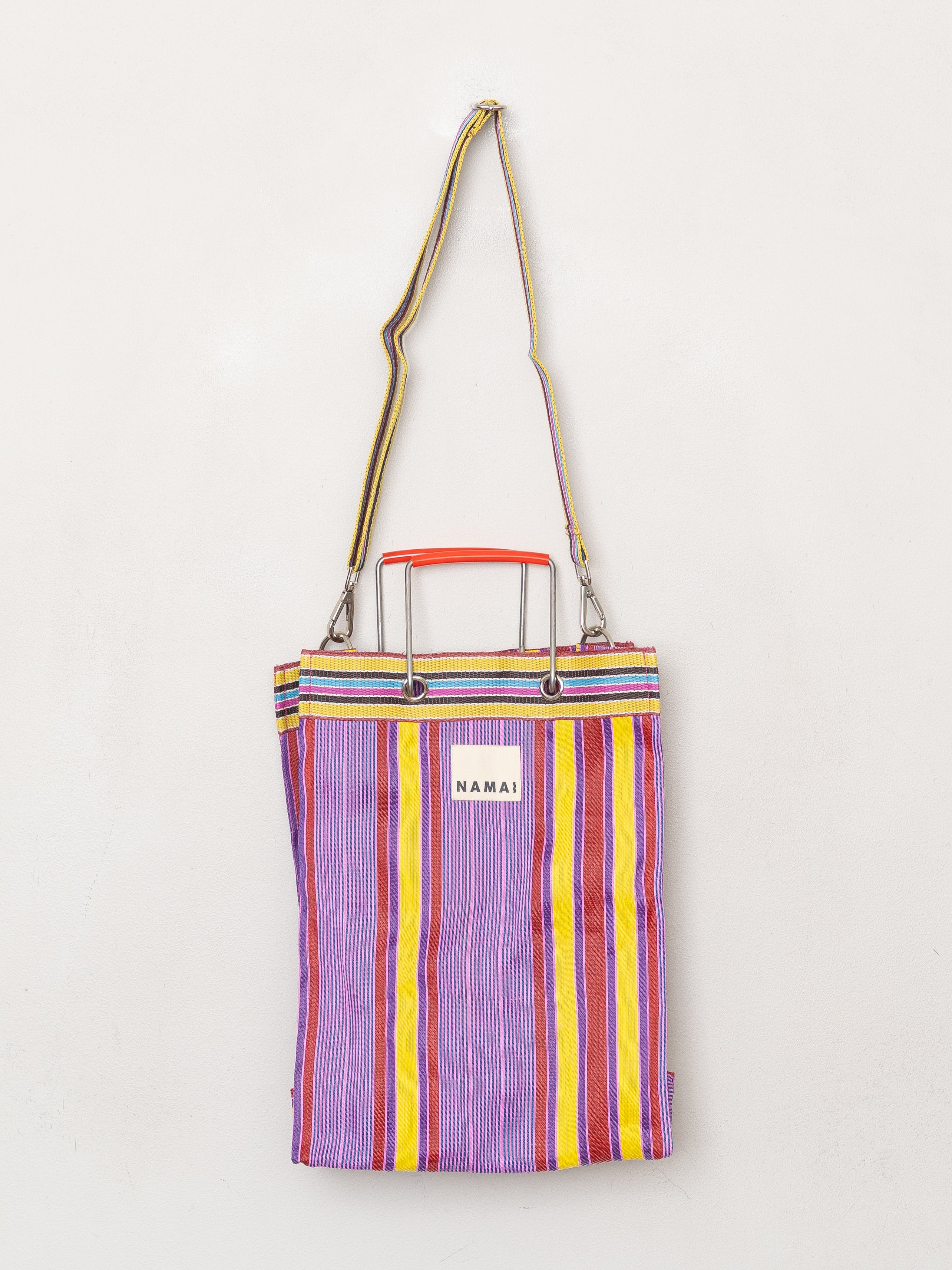 The Goa Market Recycled Nylon Tote Bag - Candy Stripe