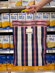 The Goa Market Recycled Nylon Tote Bag- Gumball Check