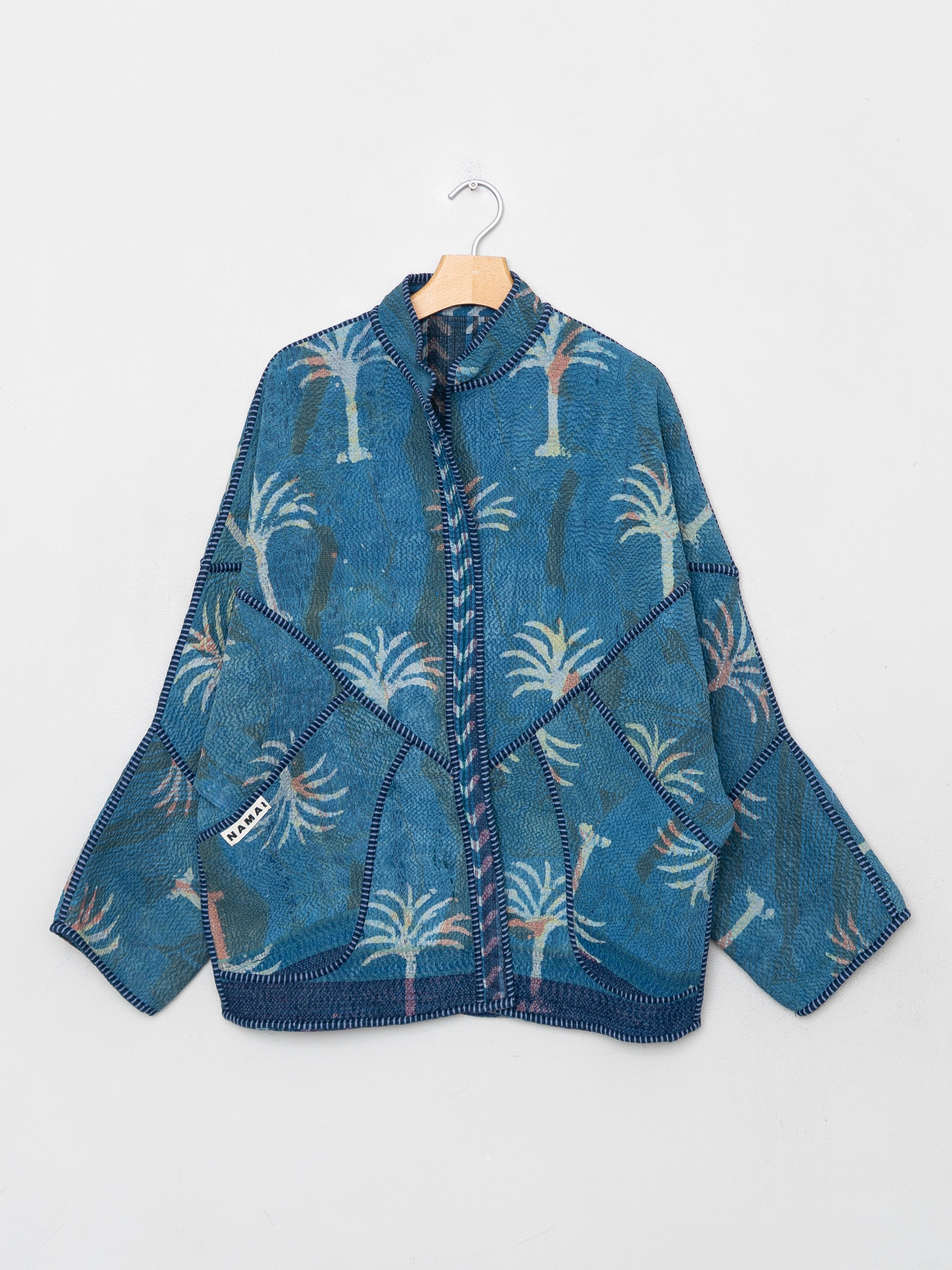 The Ishani Quilted Indigo Kantha Jacket