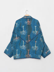 The Ishani Quilted Indigo Kantha Jacket