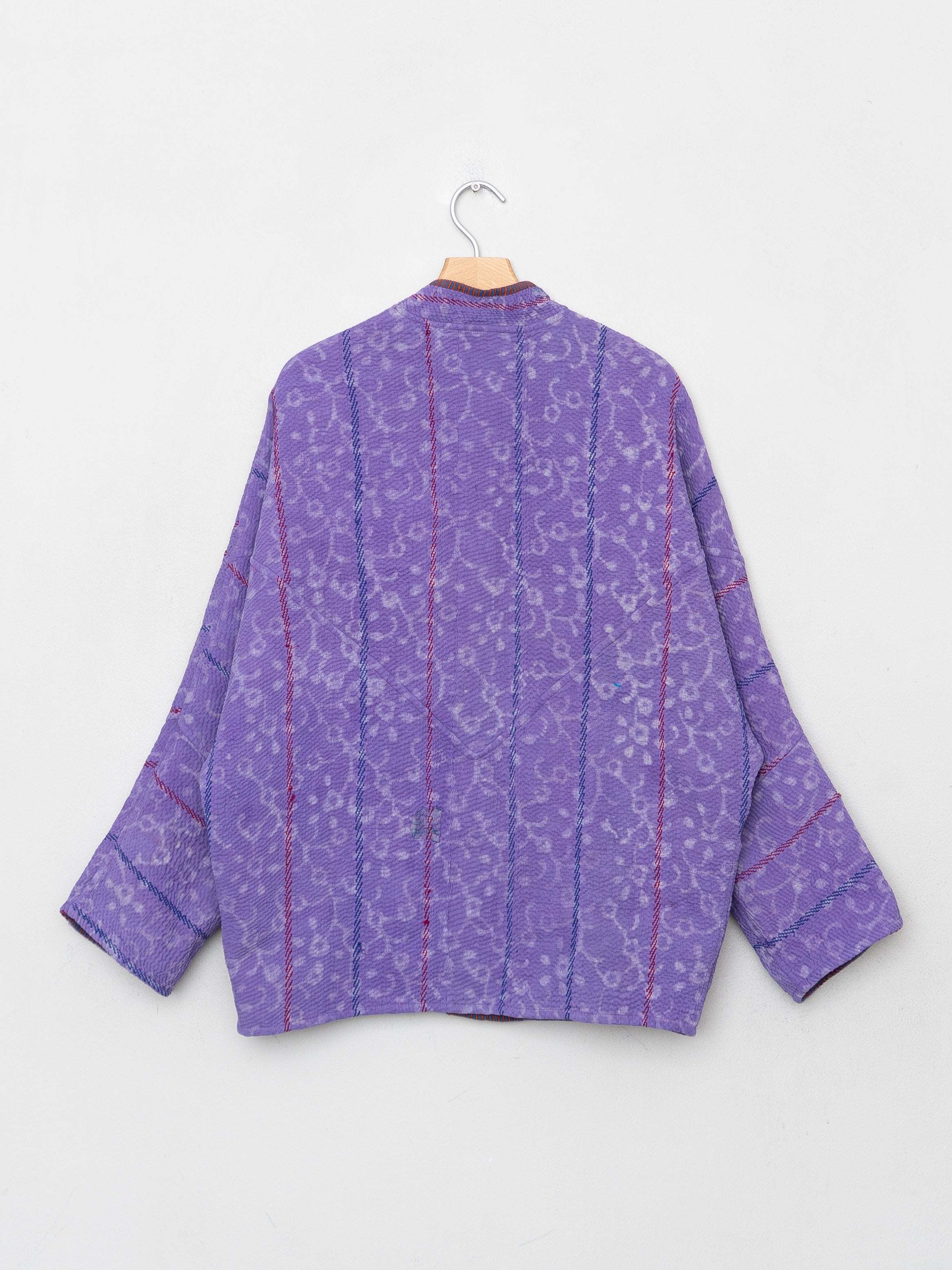The Ishani Quilted Indigo Kantha Jacket