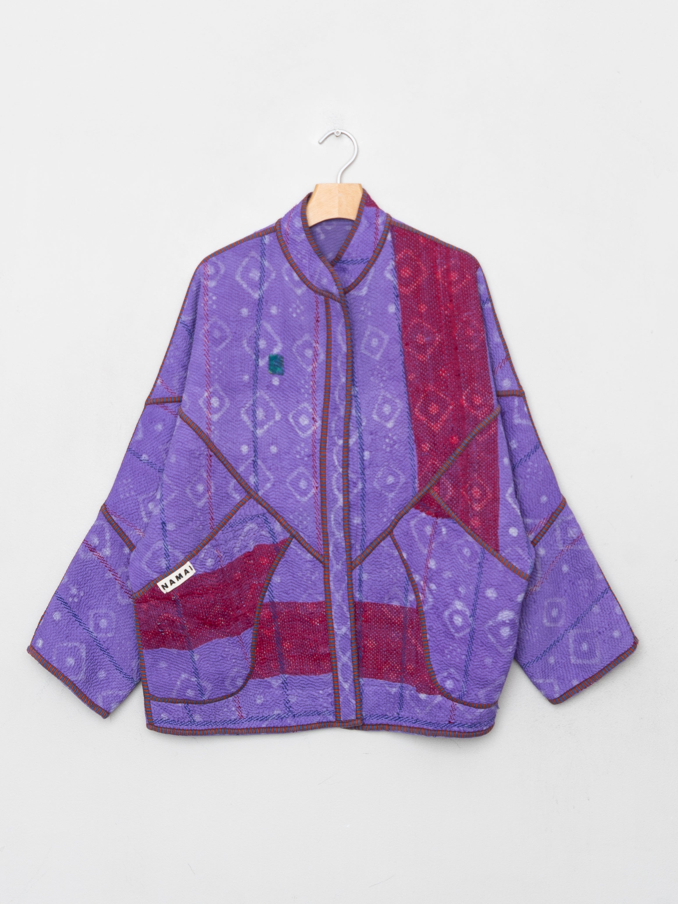 The Ishani Quilted Indigo Kantha Jacket