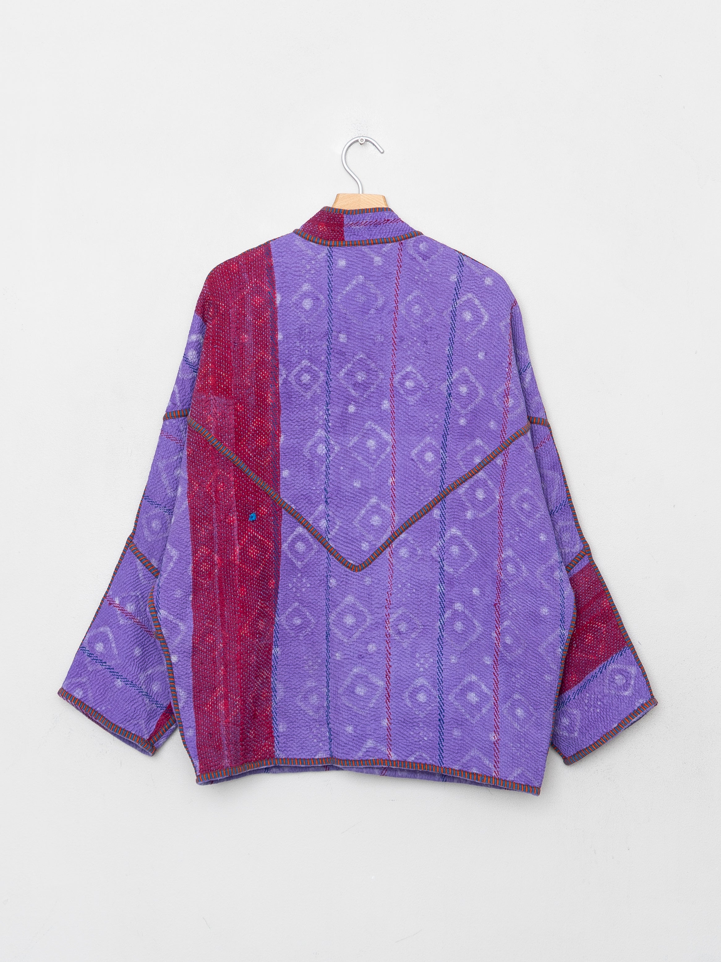 The Ishani Quilted Indigo Kantha Jacket