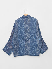 The Ishani Quilted Indigo Kantha Jacket