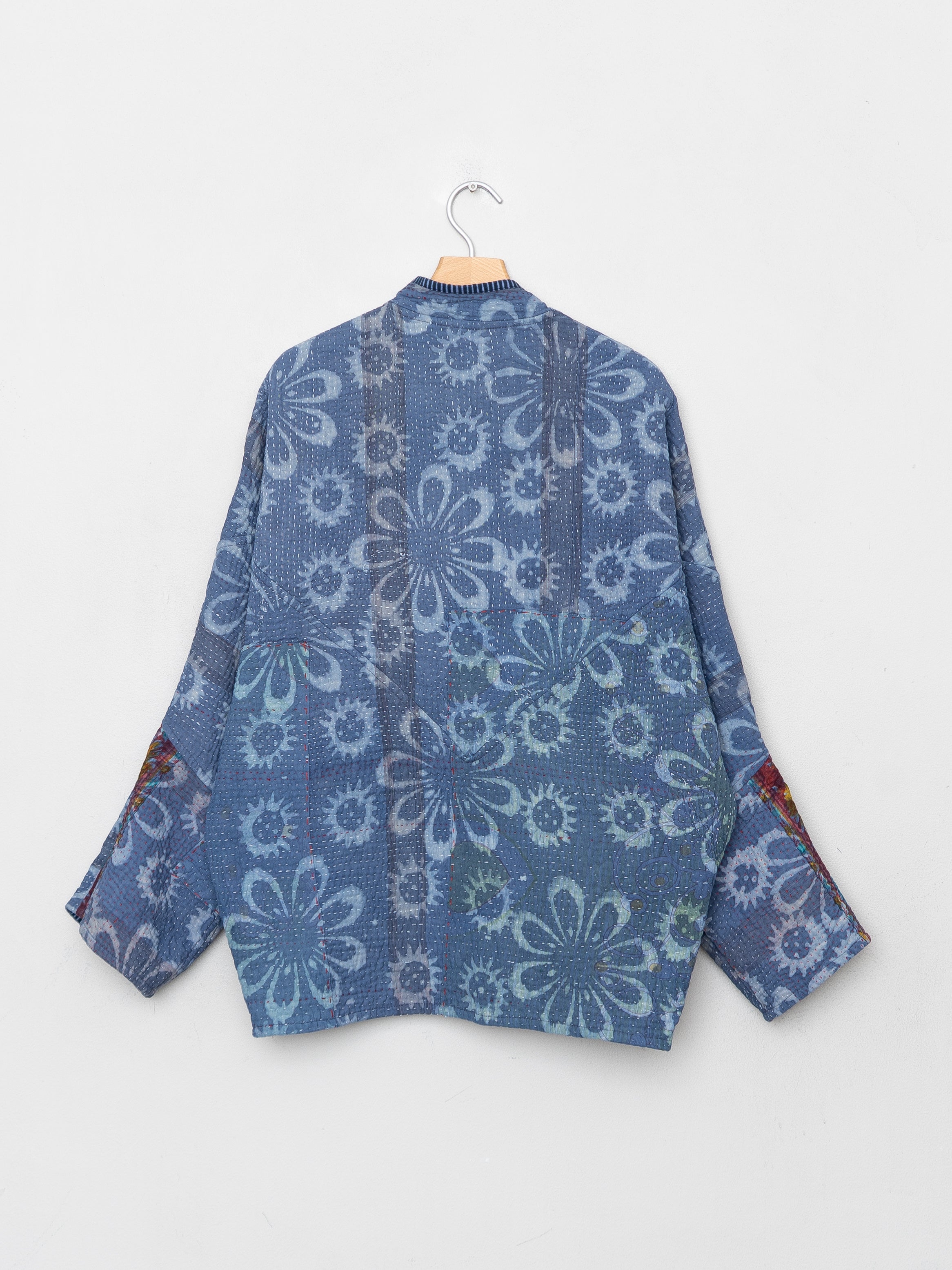 The Ishani Quilted Indigo Kantha Jacket