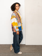 The Ladhiya Quilted Patchwork Kantha Jacket
