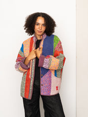 The Ladhiya Quilted Patchwork Kantha Jacket