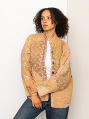 The Ladhiya Quilted Patchwork Kantha Jacket