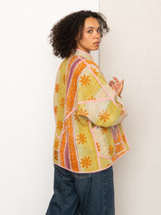 The Ladhiya Quilted Patchwork Kantha Jacket
