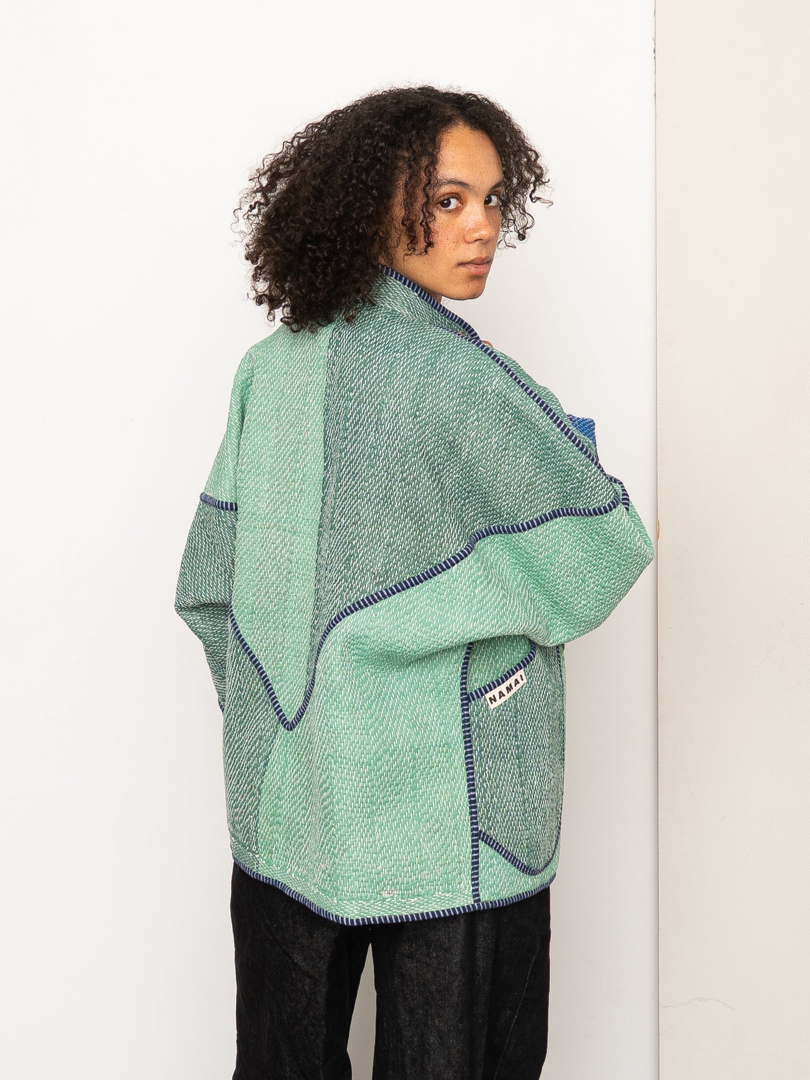The Ladhiya Quilted Patchwork Kantha Jacket