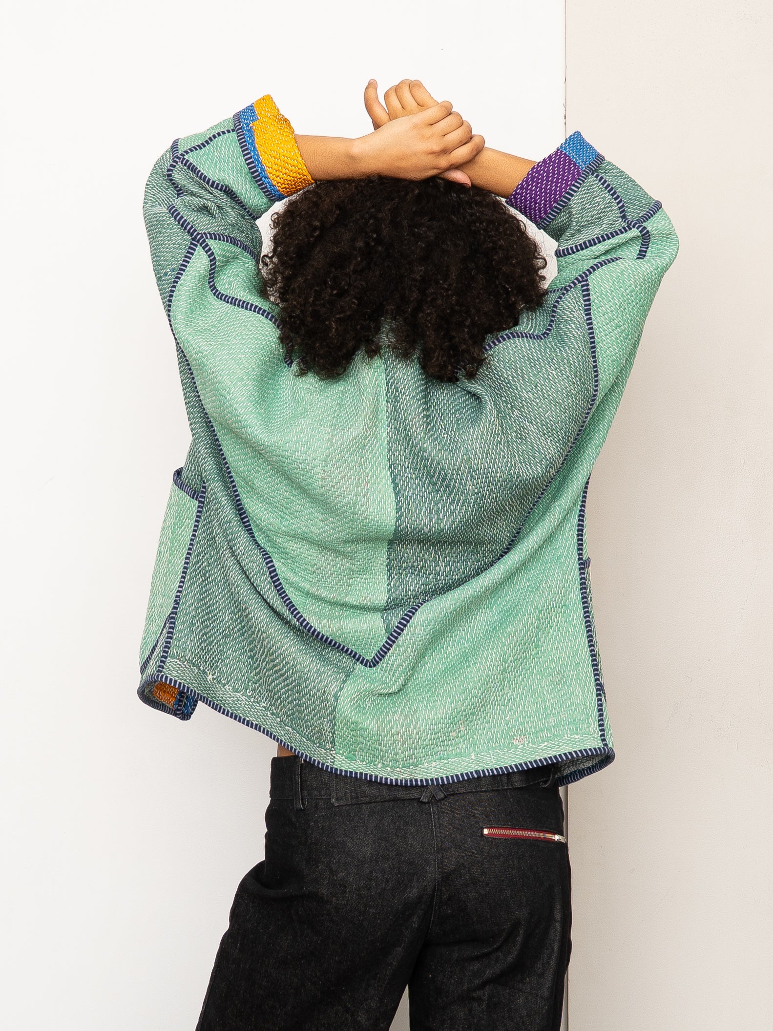 The Ladhiya Quilted Patchwork Kantha Jacket